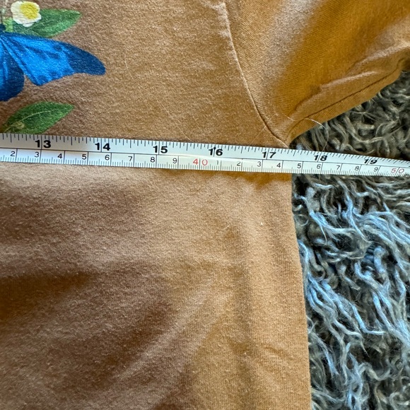 Obey T-Shirt Adult Small Blue‎ Butterfly’s Graphic Tee Brown Quality Dissent EUC - Picture 8 of 8